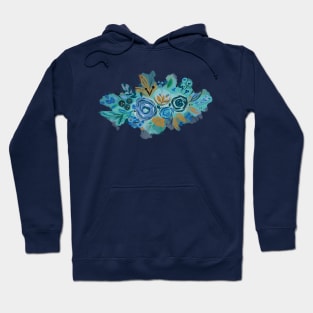 Blue and yellow floral bouquet Hoodie